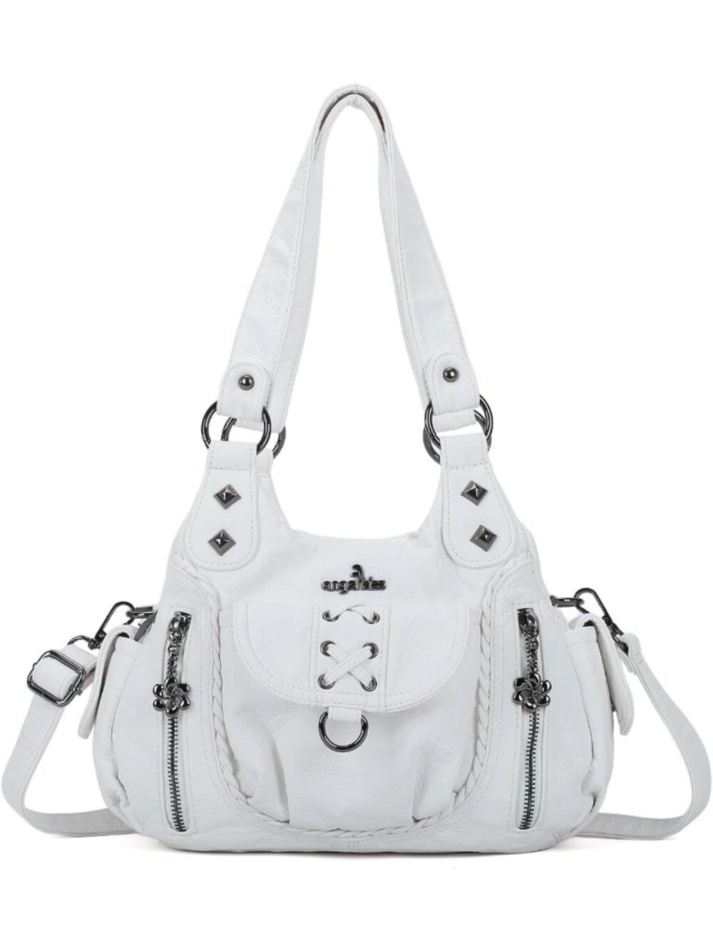 Chic Y2K Small Vegan Leather Hobo Bag | Multi-Pocket Crossbody Tote for Women